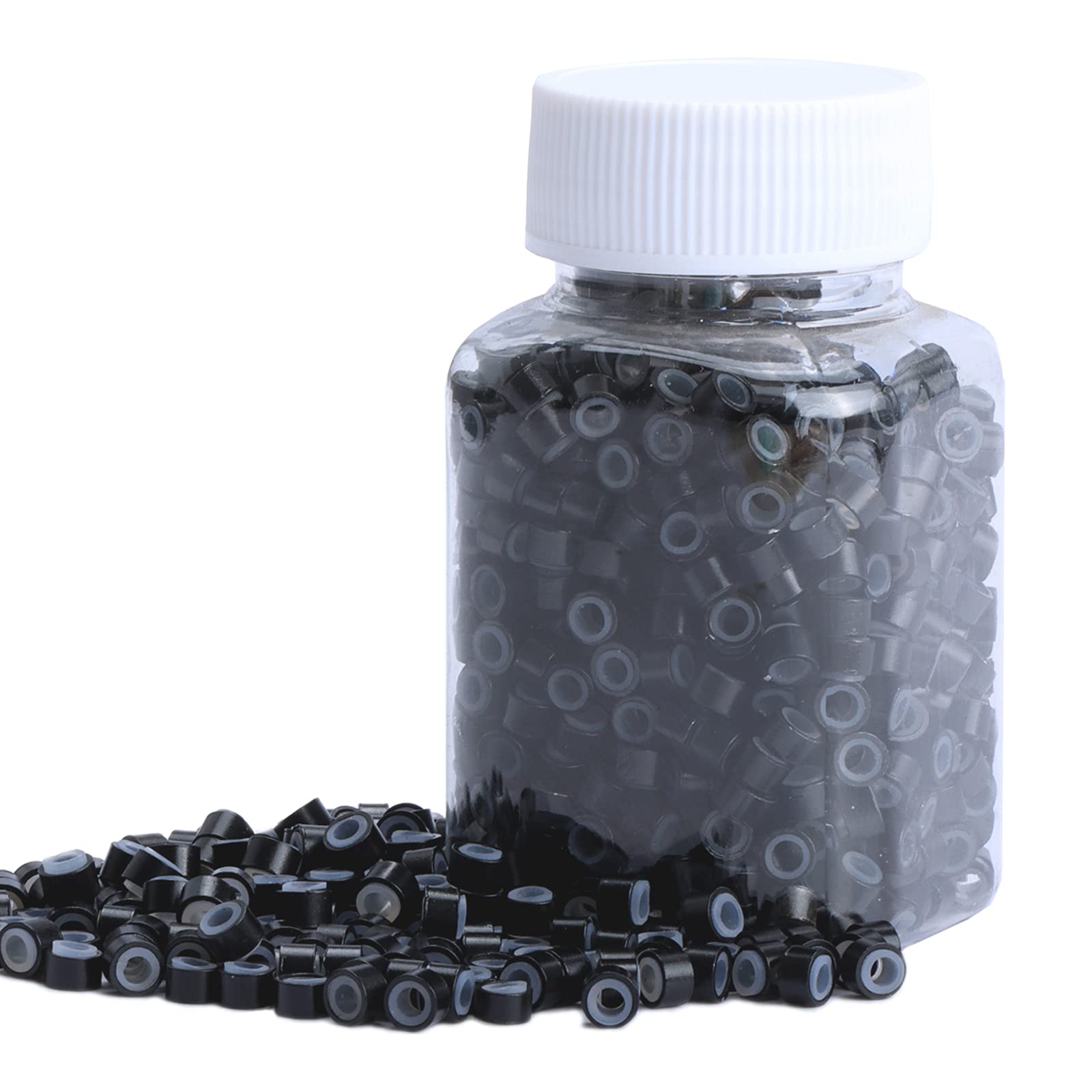 NIACONN silicone-lined micro-link beads close-up for gentle grip.