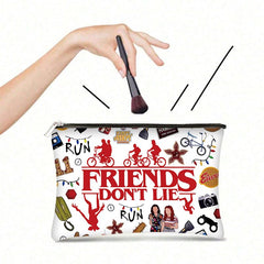 Niarezom Stranger TV makeup bag zipper detail highlighting smooth operation