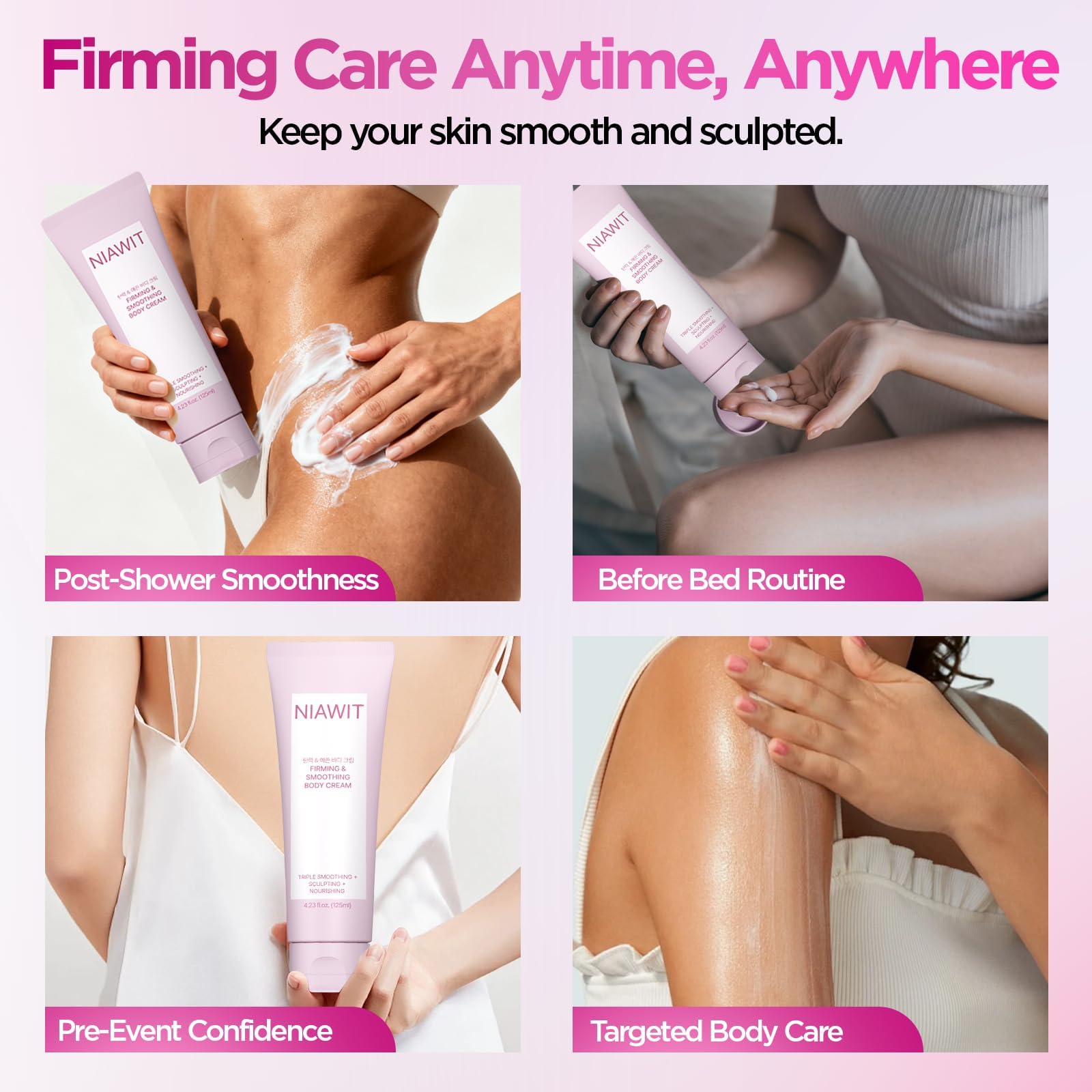 NIAWIT Gentle formula bottle view emphasizes skin-friendly, safe daily care.