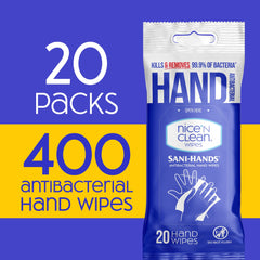 Nice 'N Clean travel-size wipes in compact pack for on-the-go cleaning