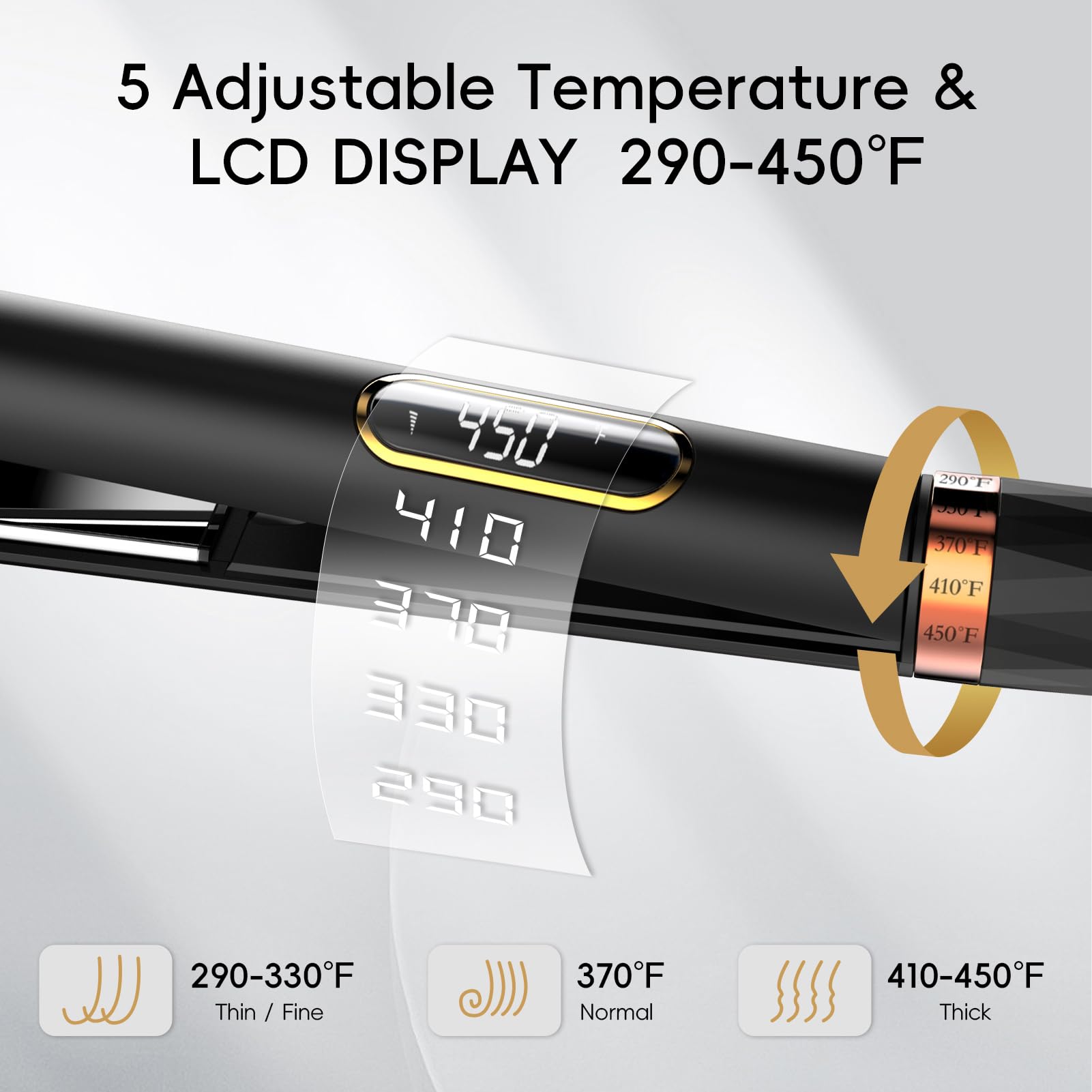 Nicebay 2-in-1 hair straightener and curler enables versatile looks.