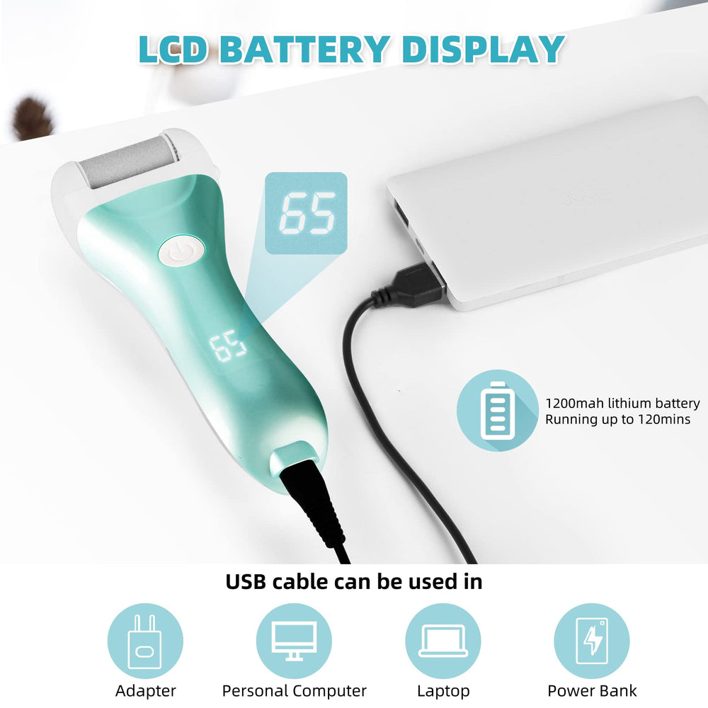 NiceBirdie electric foot file rechargeable for cordless pedicure sessions.