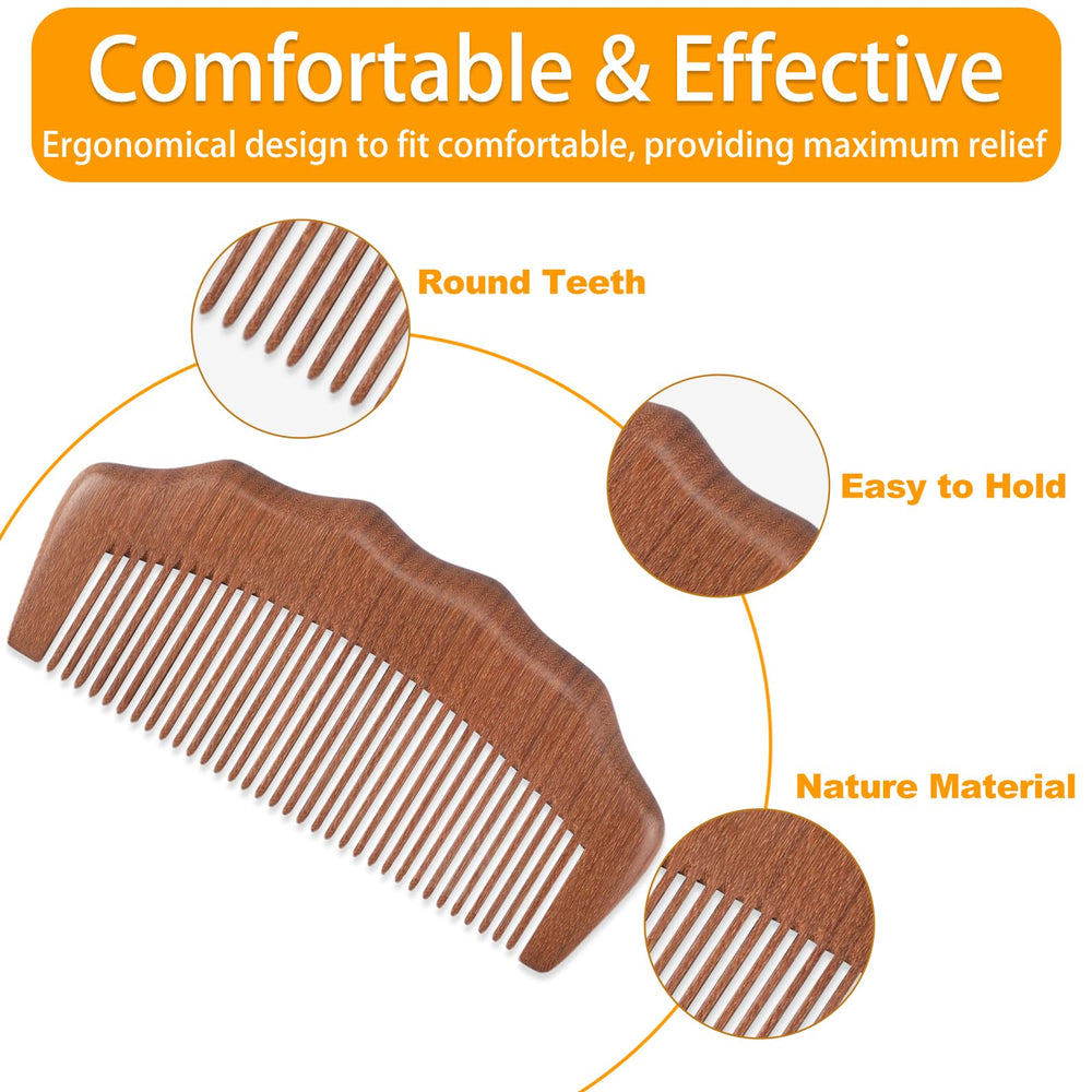 NICECRAFT wooden labor comb in hand for on-the-spot comfort during labor.