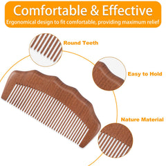 NICECRAFT wooden labor comb in hand for on-the-spot comfort during labor.