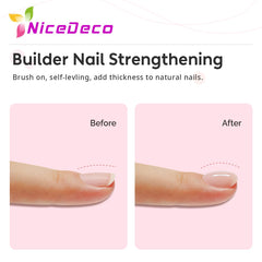 Nicedeco 4-in-1 base coat application shows versatile nail protection.