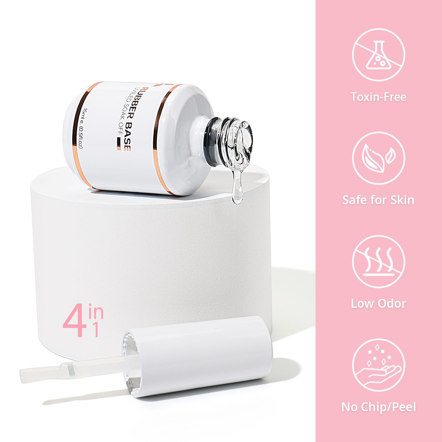 Nicedeco Cuticle-friendly application prevents flooding the cuticles.