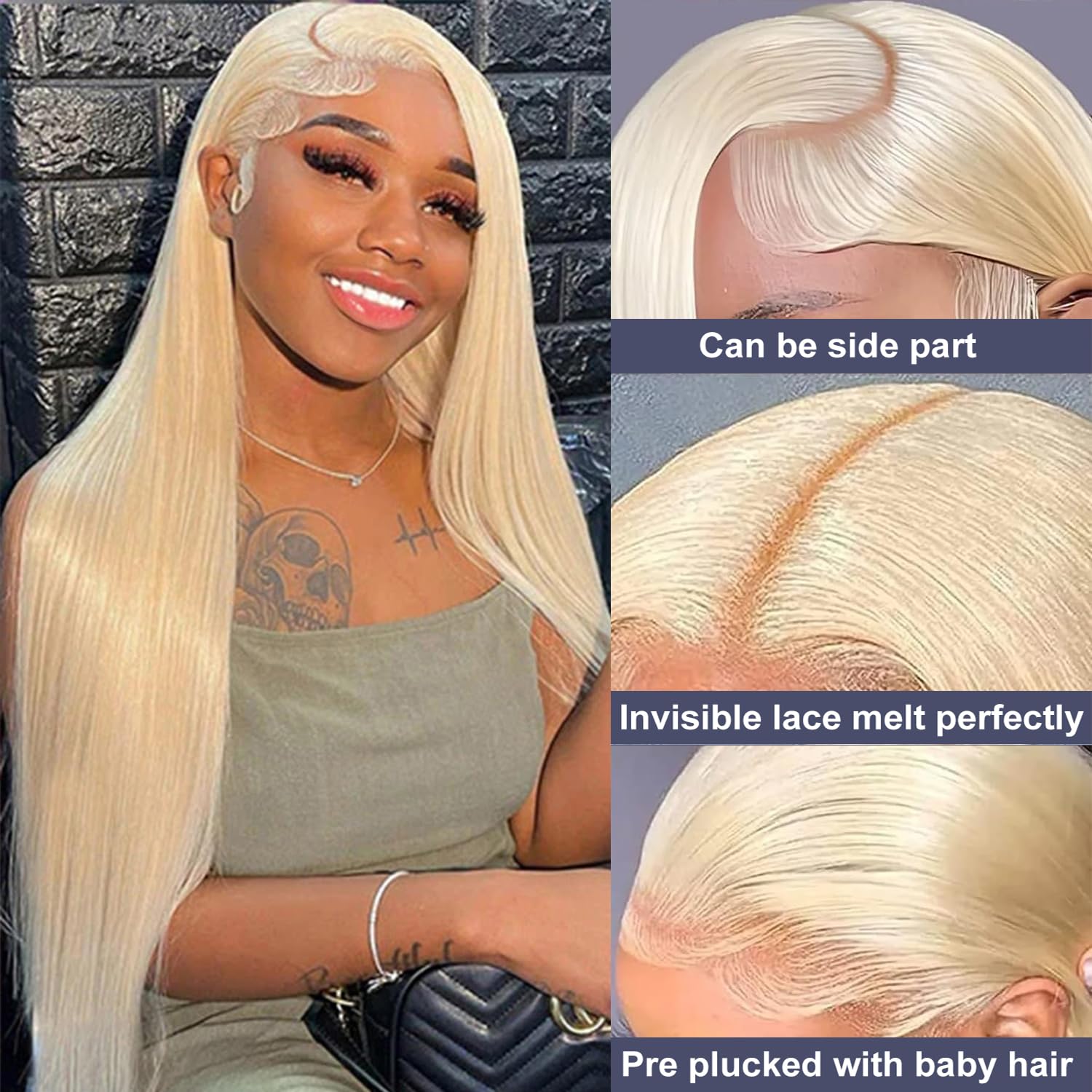 Nicele Ann 30-inch lace front wig side view for versatile styling.