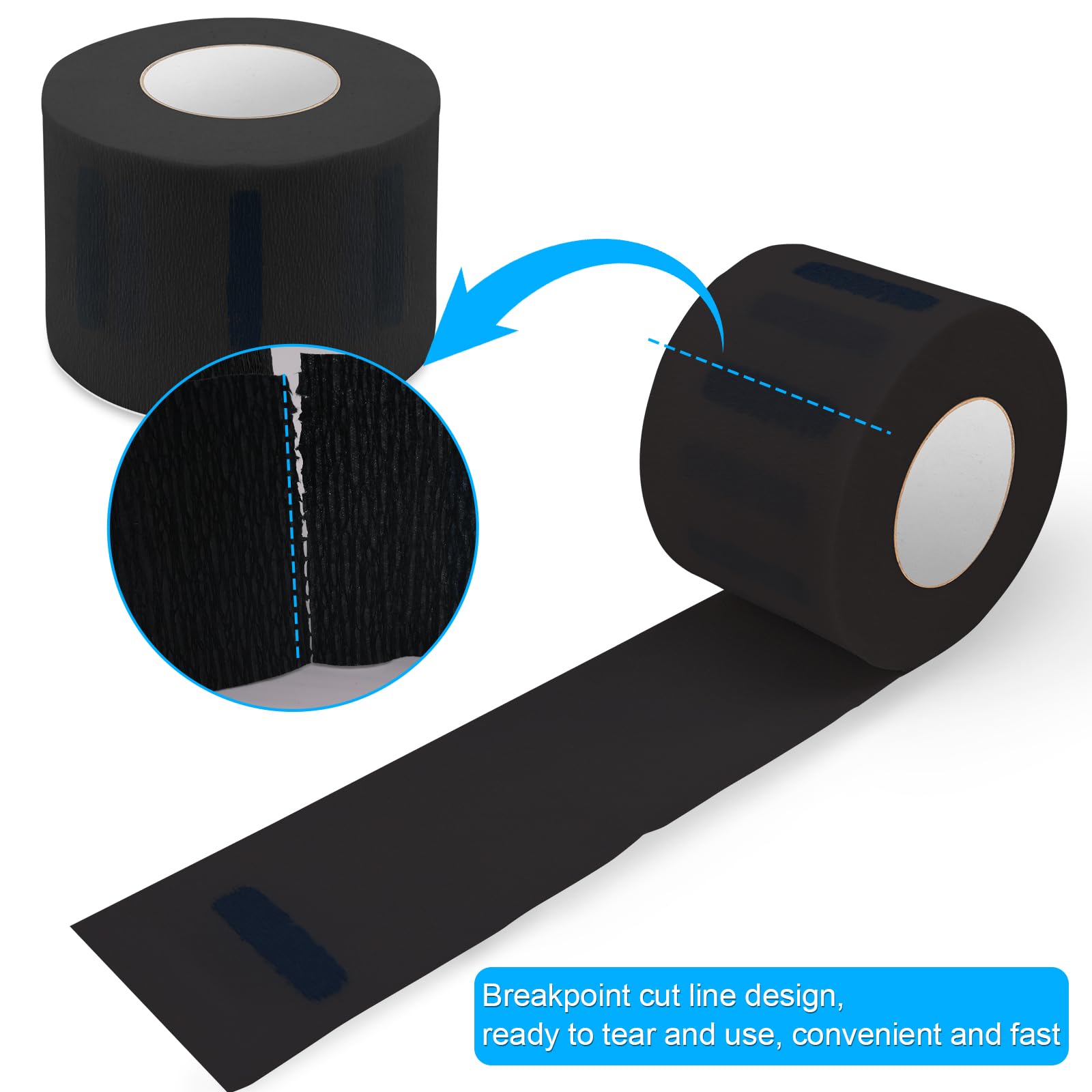 NICEMOVIC 5-rolls neck strips package provides economical hygiene for busy barber shops.