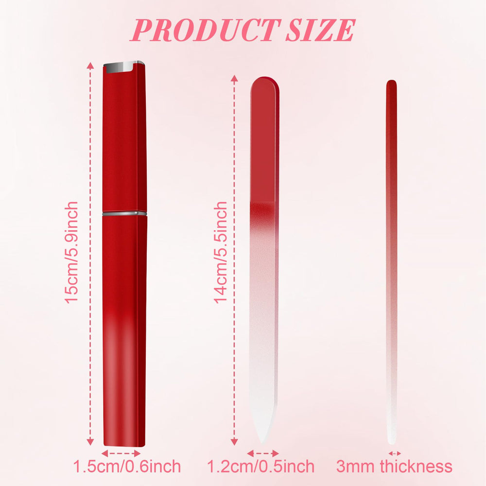 NICEMOVIC double-sided glass nail file for versatile shaping and polishing.