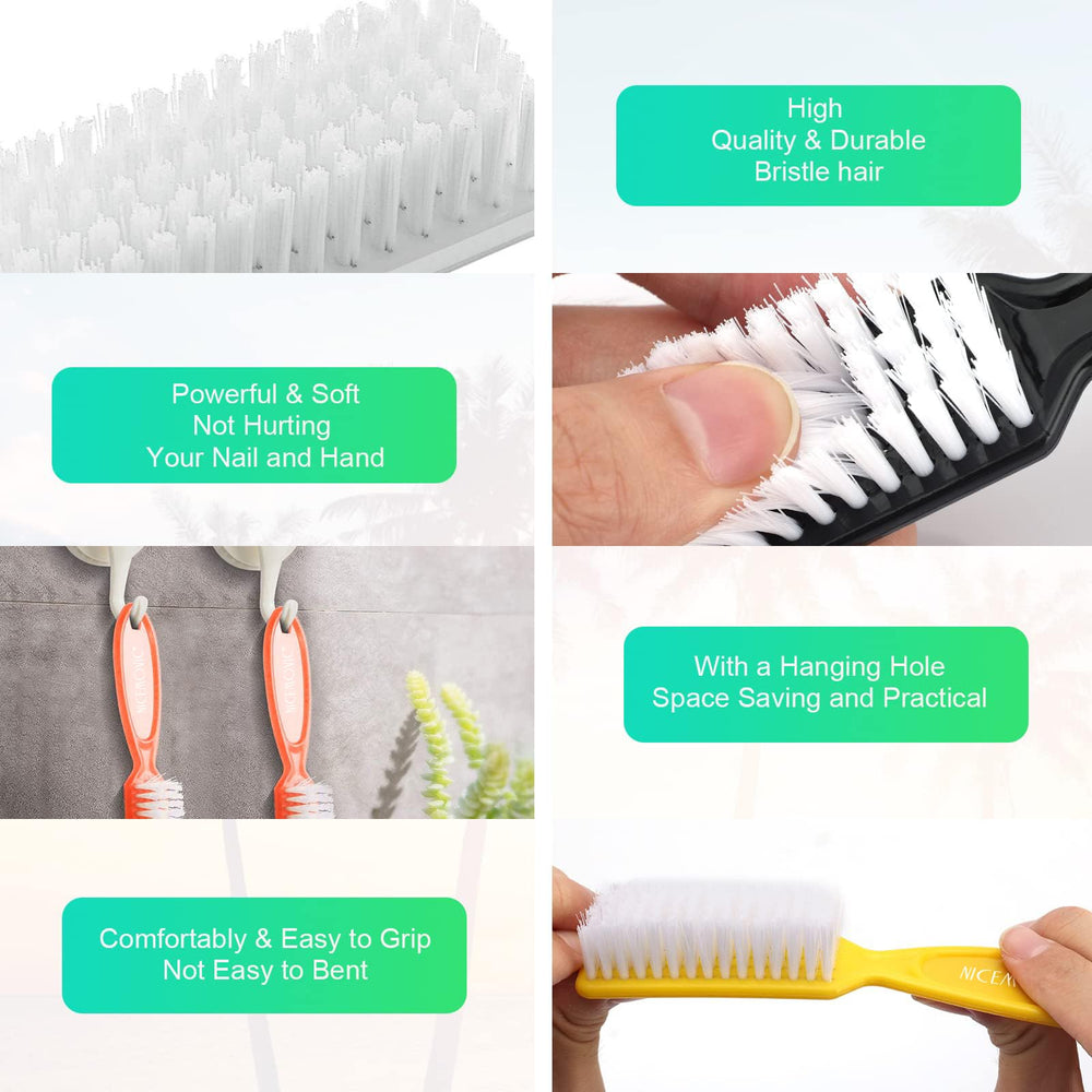 NICEMOVIC durable plastic handle ensures firm grip during scrubbing