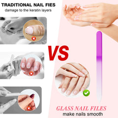 NICEMOVIC easy-clean glass nail file remains hygienic after each use.