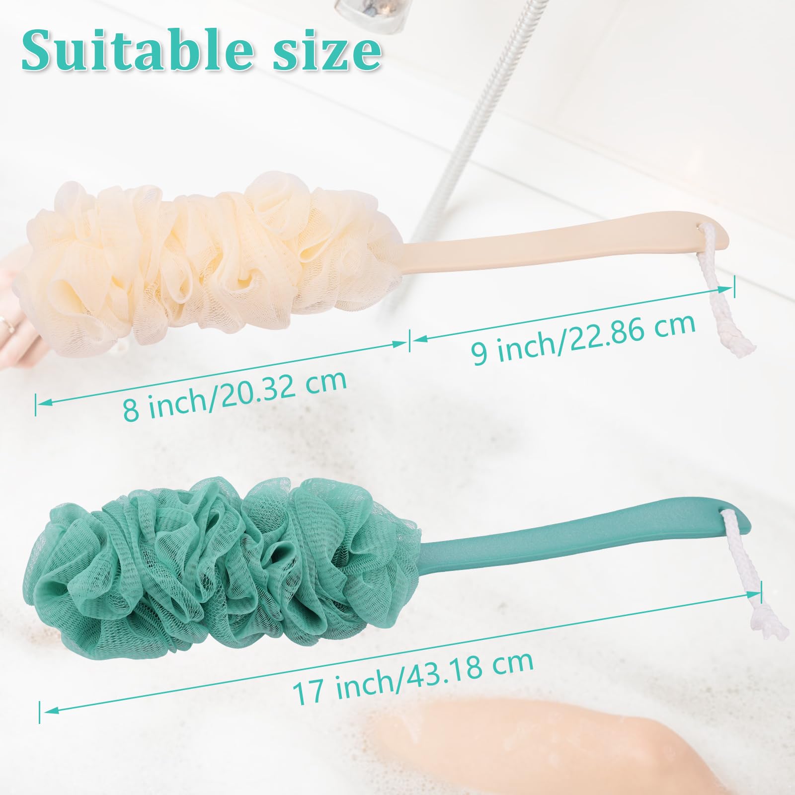 NICEMOVIC exfoliador-dorso dos-colores beige-verde facilita un masaje suave.