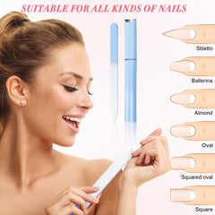 NICEMOVIC glass nail file double-sided for precise shaping.