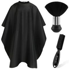 NICEMOVIC hair cutting cape 57x46 black covers clients comfortably during salon or home cuts.