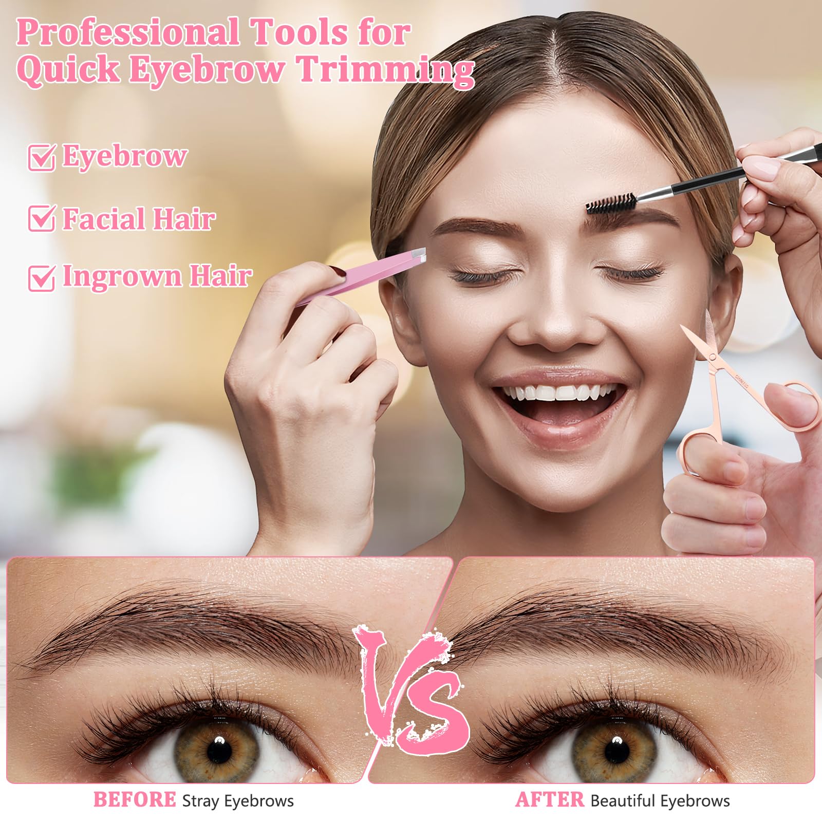 NICEMOVIC single-sided eyebrow brush for grooming prep