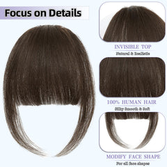 Niceone Hair clip-on bangs design with hidden clips for seamless blend