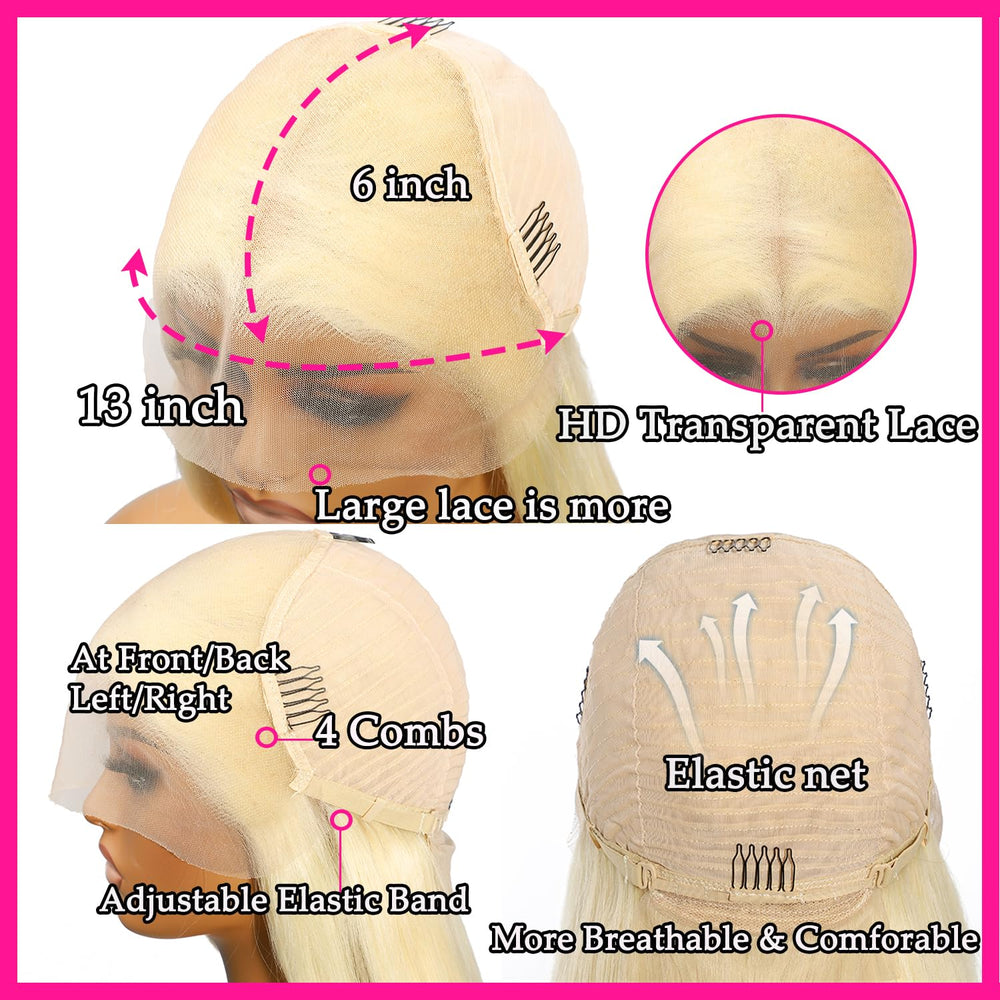 NICILK 613 lace front wig close-up baby hair for natural, refined hairline