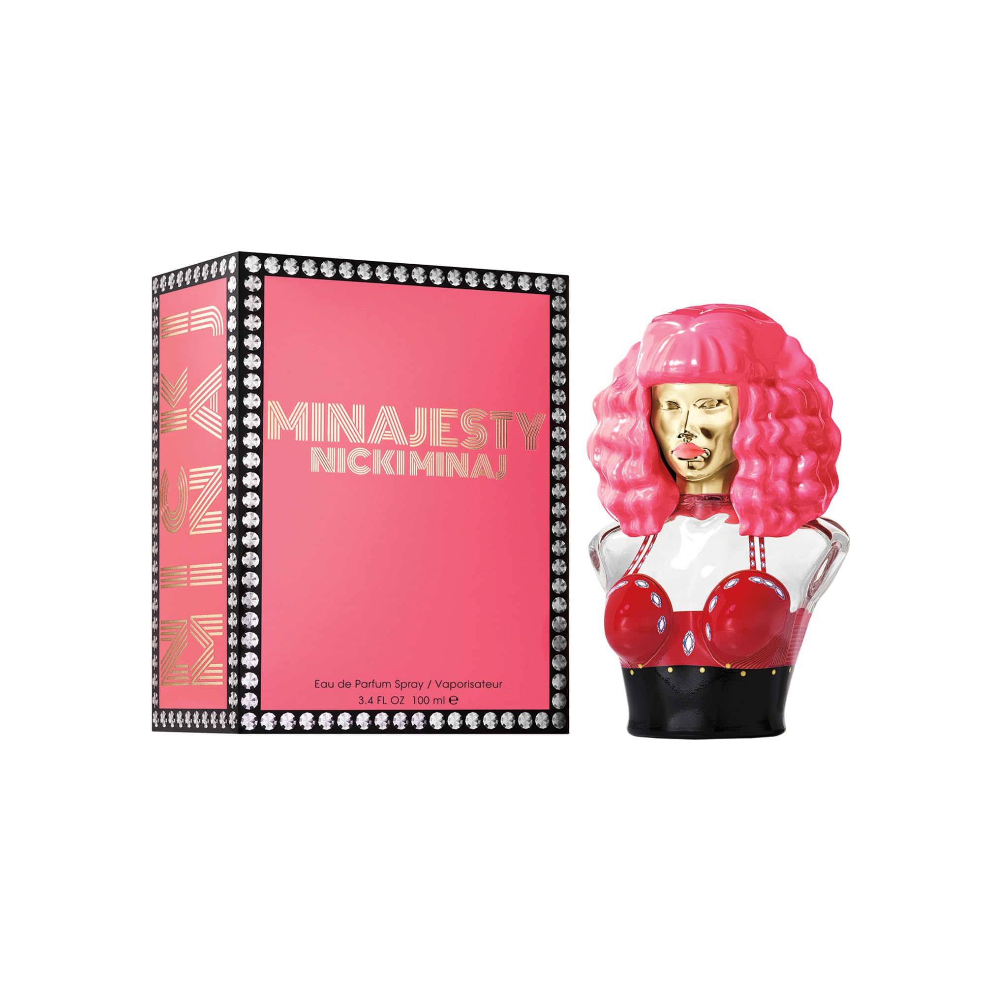 Nicki Minaj Minajesty bottle cap close-up showcasing premium packaging for gifting.