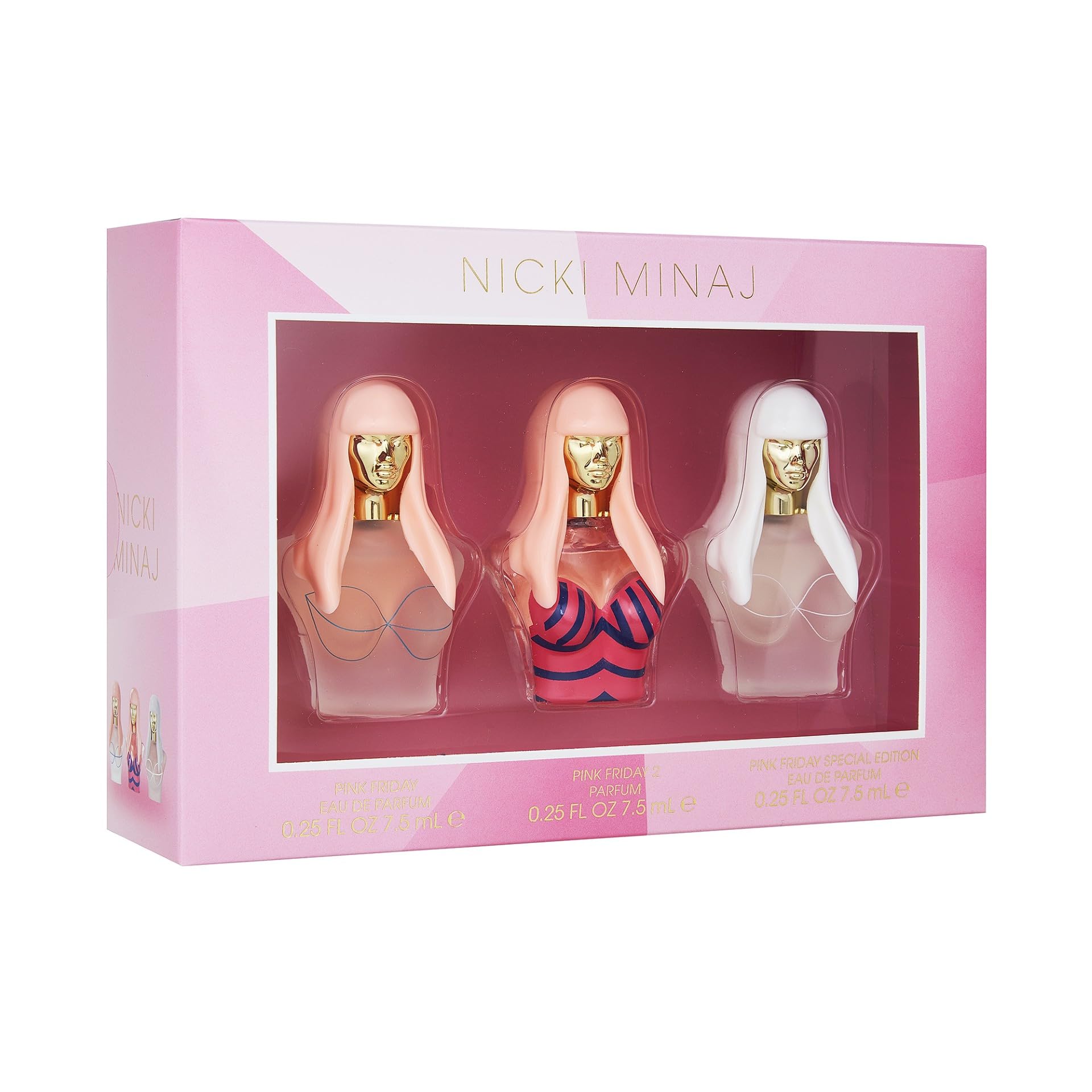 Nicki Minaj Mini 3-Piece Gift Set Pink Friday bottle for portable fragrance moments