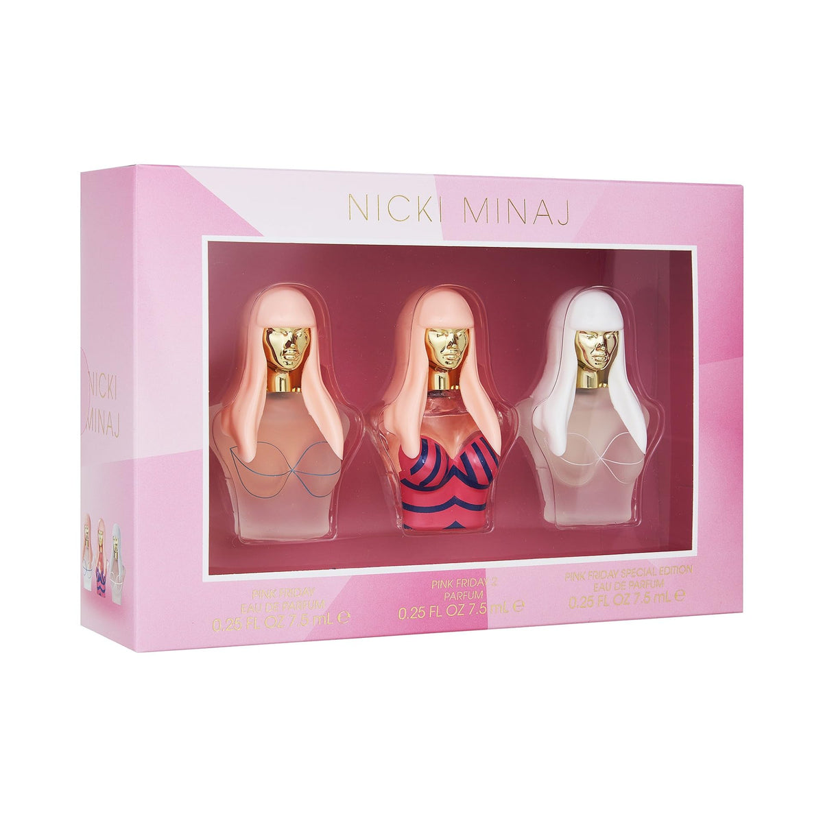 Nicki Minaj Mini 3-Piece Gift Set Pink Friday bottle for portable fragrance moments