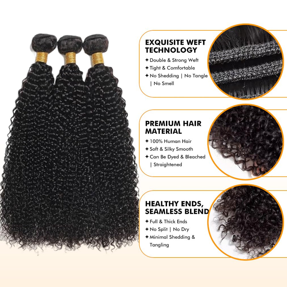 NICMISS kinky curly bundles closeup texture shows soft, tangle resistant hair