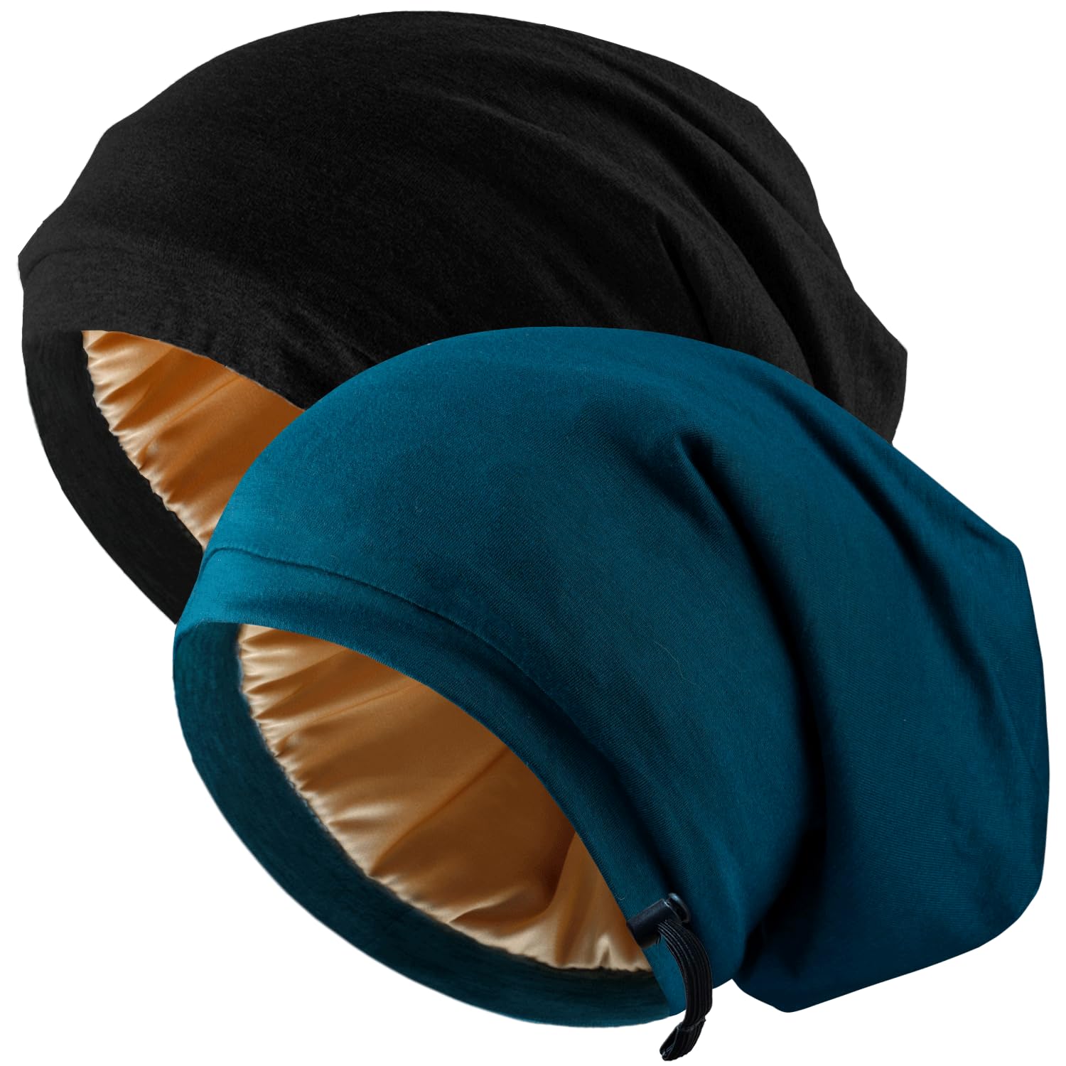 Gorra NICPOO de seda para dormir con ajuste seguro cuida el cabello