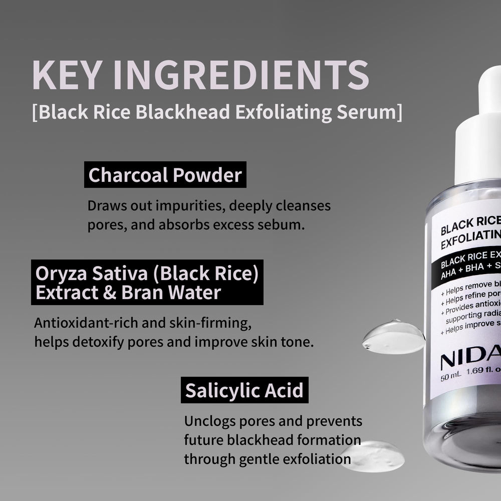 Aplicación del NIDA suero exfoliante en el rostro para suavizar la piel.