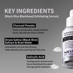 Aplicación del NIDA suero exfoliante en el rostro para suavizar la piel.