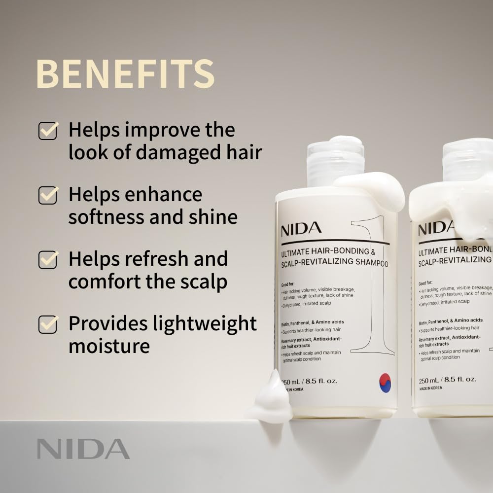 Champú NIDA Biotina-Panthenol, biotina-panthenol: cabello más suave y manejable.
