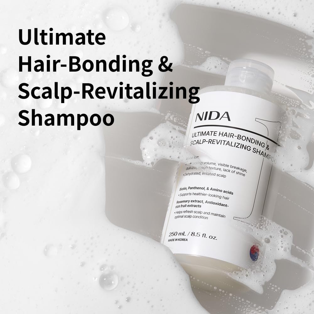 Champú NIDA Revitalizante, textura-espuma: experiencia de lavado fresca y confortable.