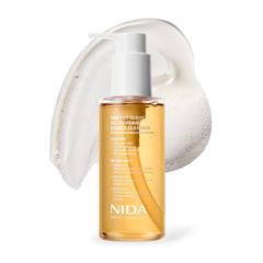 NIDA Perfect Clear muestra la botella con formato aceite-espuma para limpieza diaria.