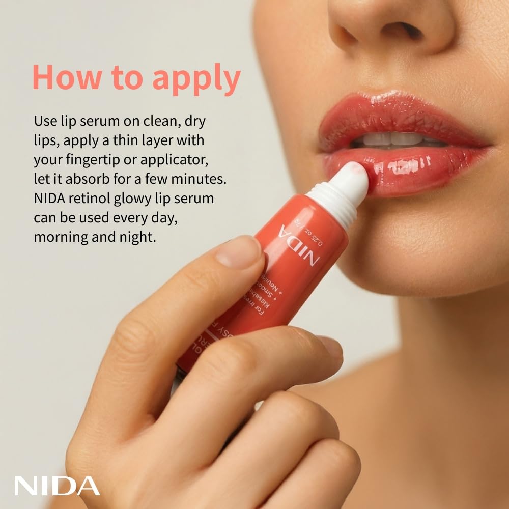 NIDA Sérum Labial Retinol, péptidos nutritivos fortalecen la barrera.