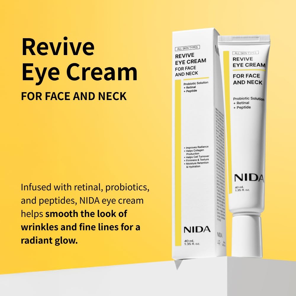 NIDA Revive aplicación crema ojos: uso suave alrededor de ojos