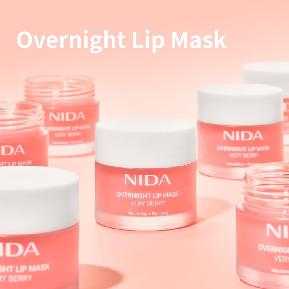 Textura cremosa de NIDA que suaviza labios durante la noche