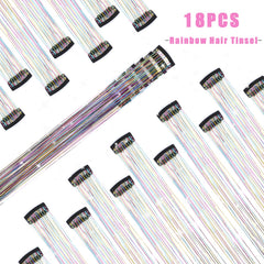 Nielp 20.5-inch hair tinsel clip for long length and easy customization.