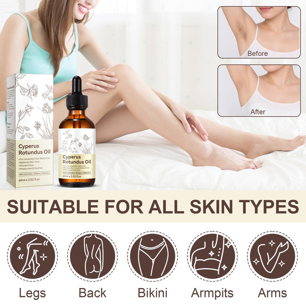 NIFEISHI Cyperus Rotundus Oil ingredients panel emphasizes purity.
