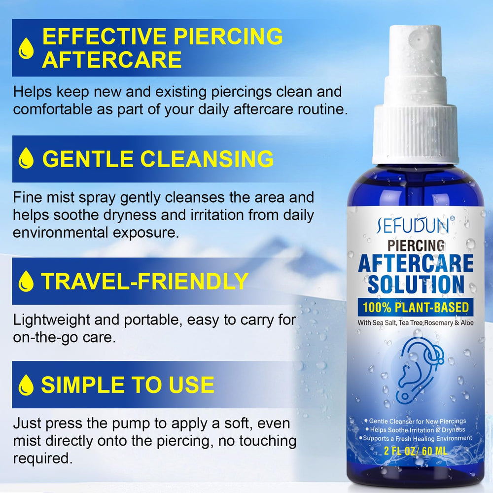NIFEISHI ear piercing cleanser in a fine mist for comfort