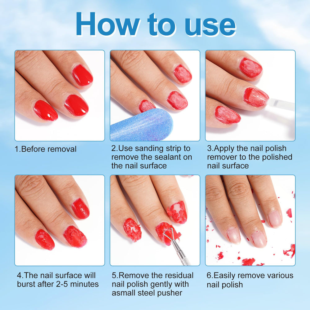 NIFEISHI remover begins dissolving gel in 3-5 minutes.