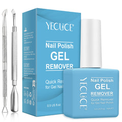 NIFEISHI gel nail polish remover bottle close-up showing quick removal