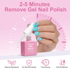 NIFEISHI gel nail remover brush-on application shows simple, mess-free removal