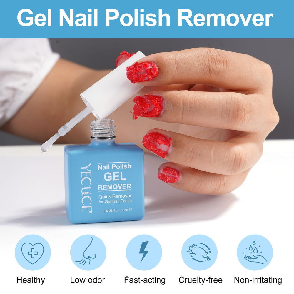 NIFEISHI Gel Nail Polish Remover waiting 3-5 minutes for efficient removal.