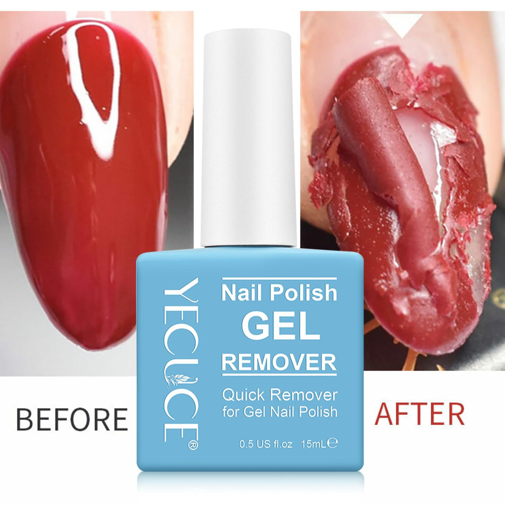 NIFEISHI remover applied on nail showing quick 3–5 minute removal