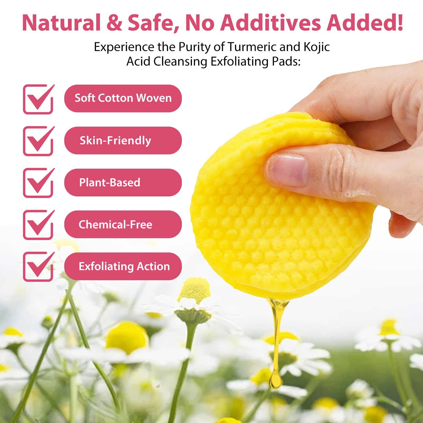 NIFEISHI cleansing pads exfoliation action with soft buffing texture