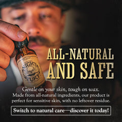 Night Fury Oil application hands showing wax softening for easier removal.
