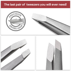 NILIYA Eyebrow Tweezers made of heat-treated stainless steel for lasting tip alignment.