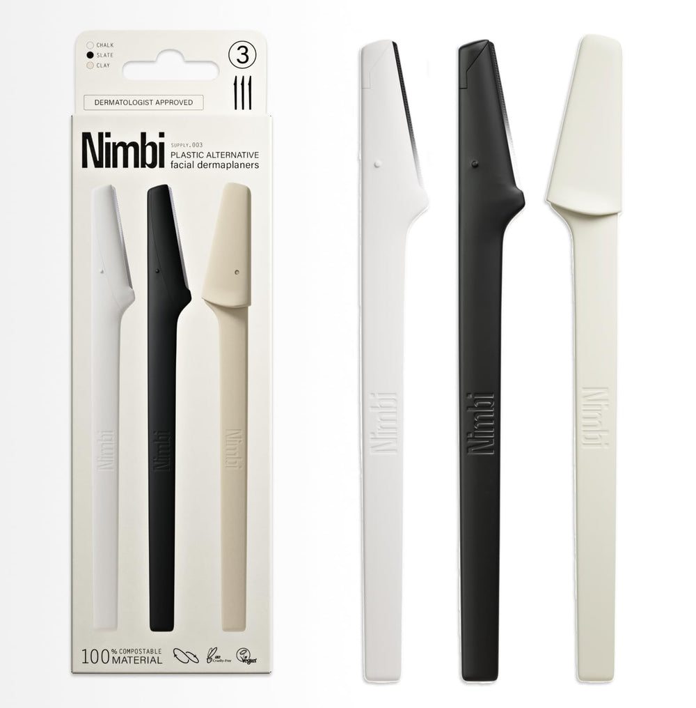Nimbi Dermaplane Razor close-up blade for precise hair removal and gentle exfoliation.