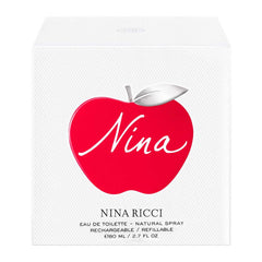 Nina bottle on a vanity showcasing the floral-fruity scent for daily wear