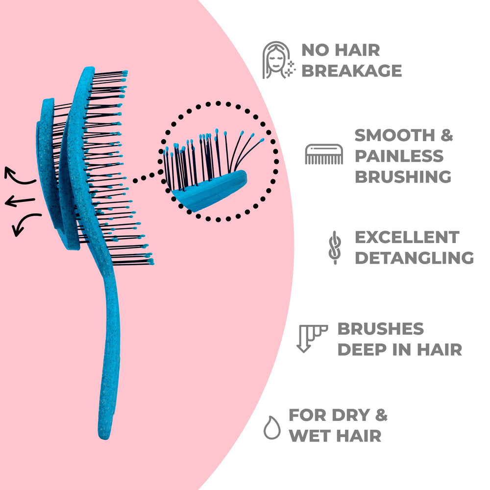 Ninabella detangle brush ergonomic handle designed for comfort