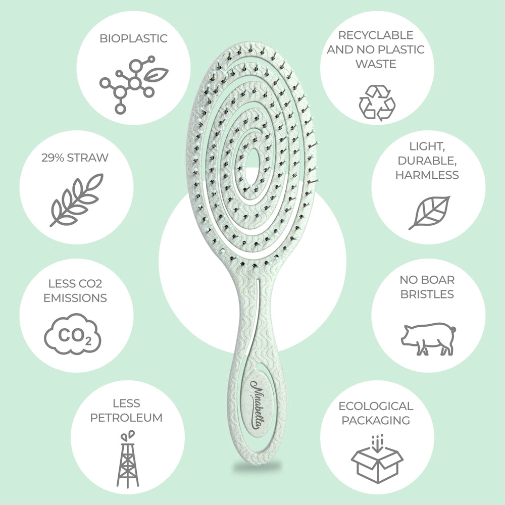 Ninabella detangle brush no pull detangling in action