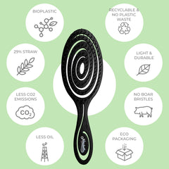 Ninabella detangle brush made from vegan recycled materials